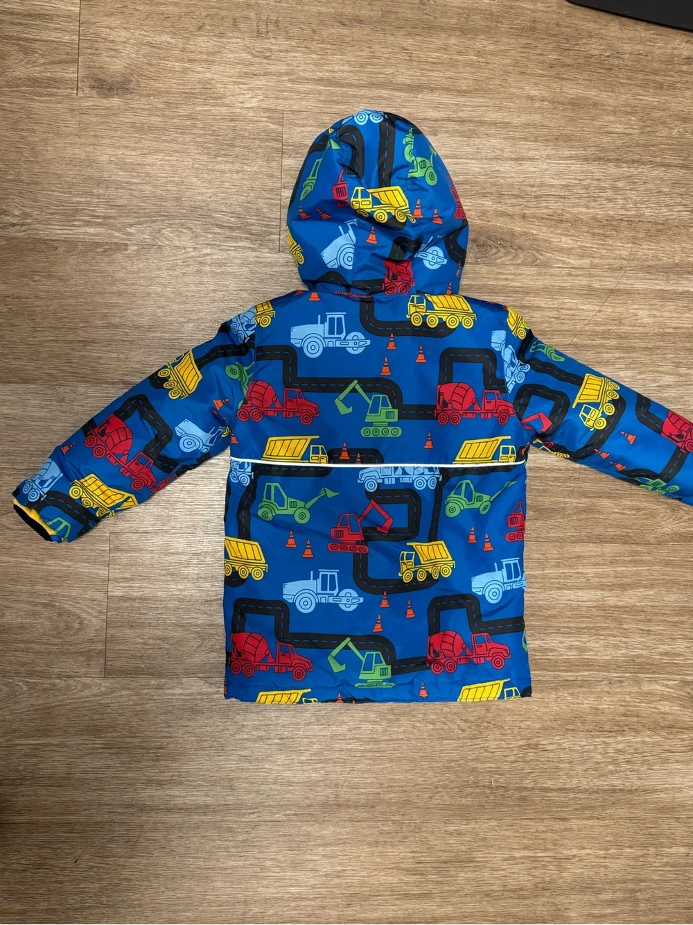 The Children’s Place 3-in 1 Construction Vehicle Hooded Jacket Fleece Lined 5T